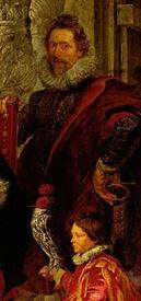 Рубенс. Портрет Алатеи Тальбот. Фрагмент. Неизвестный и карлик с соколом