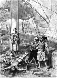 Иллюстрация к сказке о корабле привидений