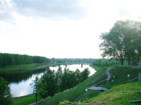 Вид на Западную Двину от Софийского собора Полоцка