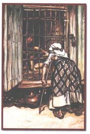 Ведьма откармливает Гензеля