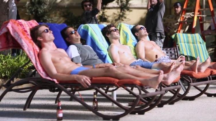 На съемках сериала «Мы - мужчины»