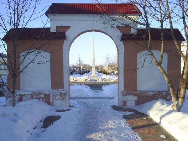 Пешеходная аллея в Усмани