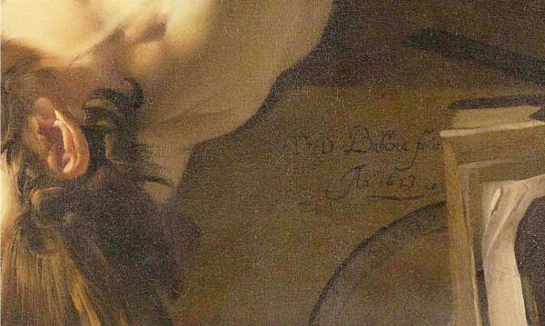 Дирк ван Бабю́рен, Вулкан приковывает Прометея к скале, фрагмент «Автограф»