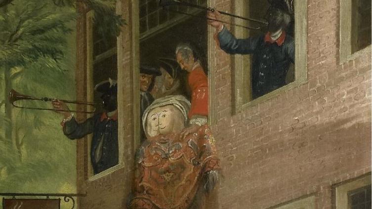 Корнелис Трост, Посол Лабберлоттена, фрагмент «Лицо посла, трубачи, свита»