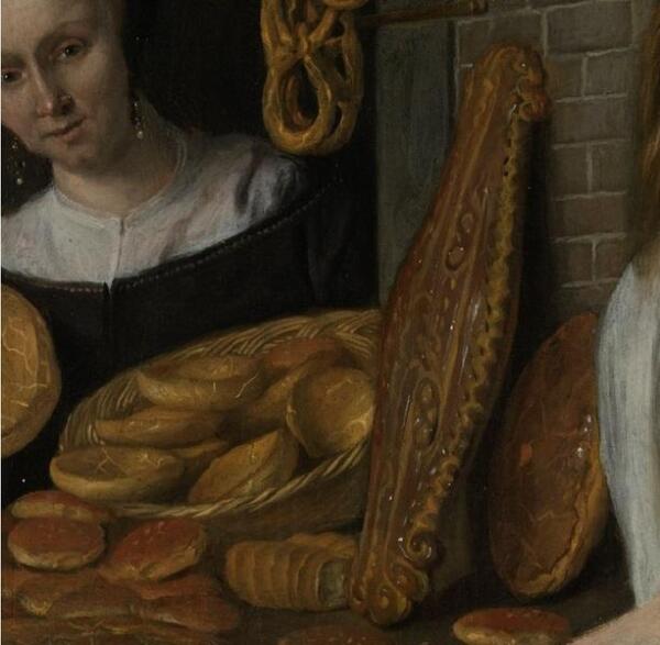 Ян Стен, Пекарь Арент Оставаарт и его жена Катарина Кайзерсваарт, фрагмент «Печатный пряник»