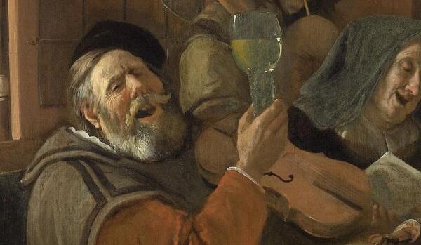 Ян Стен, Веселая семейка, фрагмент «Глава семейства со скрипкой»