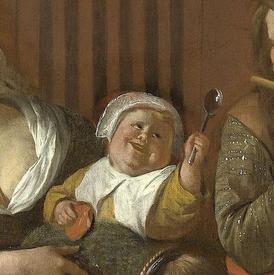 Ян Стен, Веселая семейка, фрагмент «Малышка»