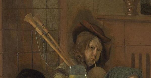 Ян Стен, Веселая семейка, фрагмент «Волынщик»