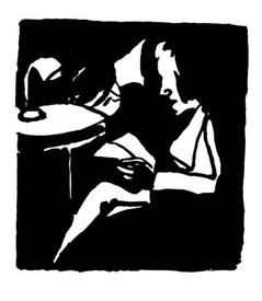 Иван Пуни. Велимир Хлебников читает свои стихи Ксении Богуславской