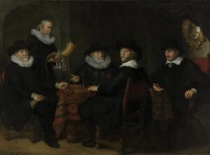 Картина Говерта Флинка. Пятеро мужчин. Кто они и чем они заняты?