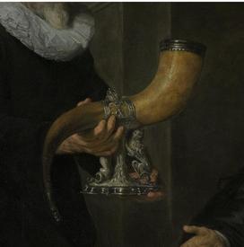 Говерт Флинк, Четыре командира гражданской гвардии Амстердама, фрагмент «Рог»