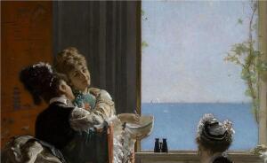 Эдуард Рихтер, «Визит к роженице». А где новорожденный?