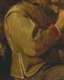 Адриан Браувер, Курильщики, фрагмент «Жилет и его отделка»