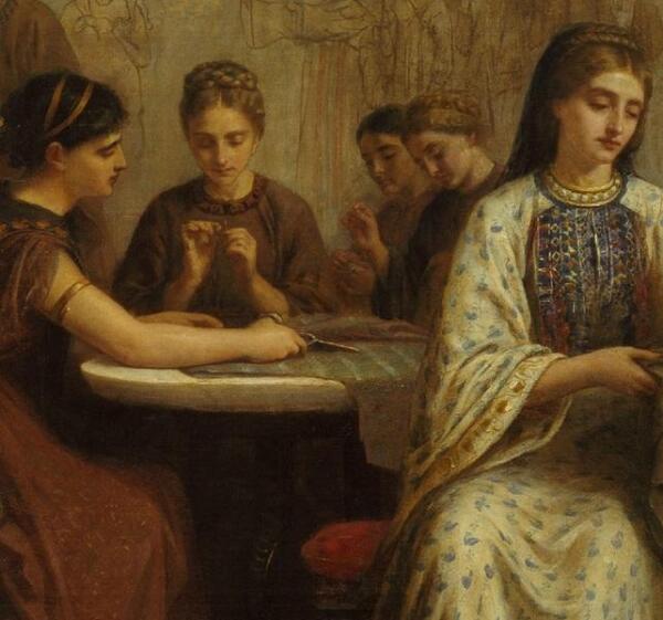 Эдвин Лонг, Собрание Доркас в 6 веке нашей эры, фрагмент «Швеи»