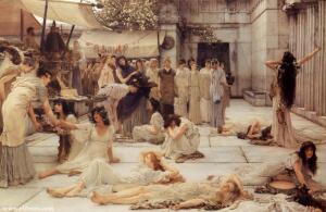 Альма-Тадема сэр Лоуренс, «Женщины Амфисы». Кто они и где это происходит?