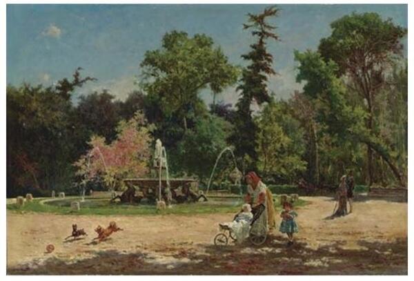 Аурелио Тирателли (1842-1890), Сад виллы Боргезе