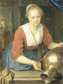 Герард Доу, Девушка у окна, фрагмент «Девушка с кувшином»