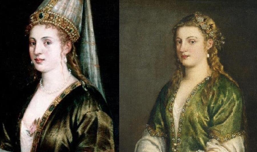 Сравнение портретов: слева «Роксолана», справа «Портрет леди»
