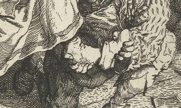 Корнелис Дюсарт, Искусный башмачник, фрагмент «Примерка»