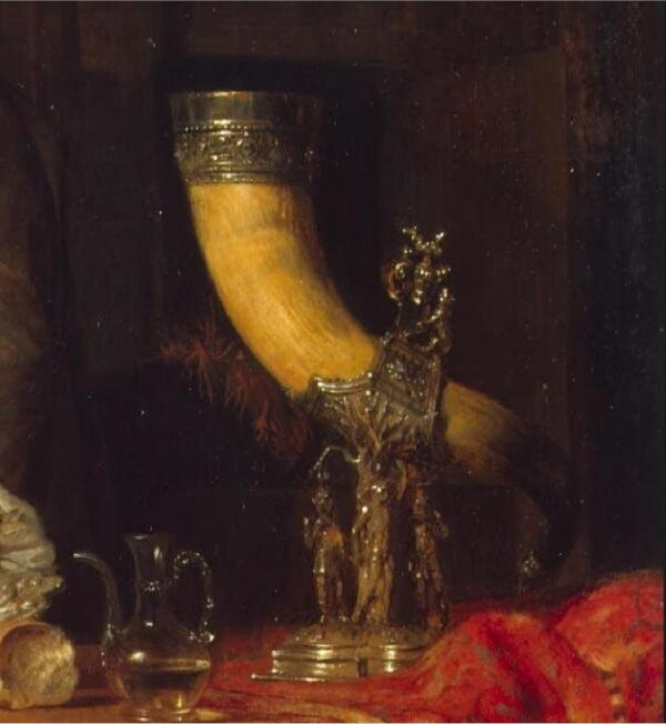 Габриэль Метсю, Завтрак, фрагмент «Рог»