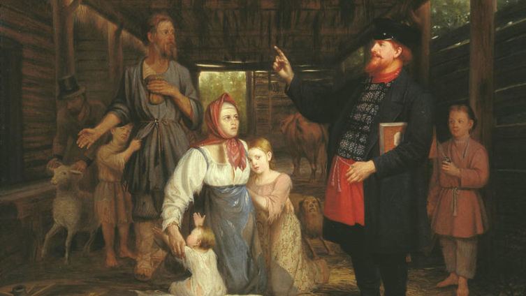 «Сбор недоимок».1869. Холст, масло