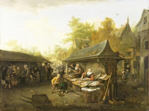 Корнелис Дюсарт, «Рыбный рынок». Что показал художник?
