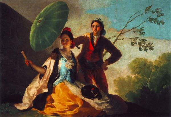 Зонт на картине 1788 года.