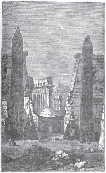 Вид обелисков Луксора в 1832 году