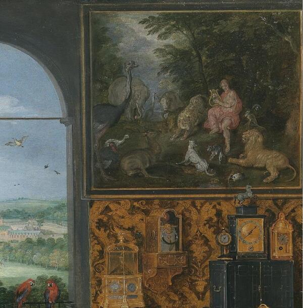 Ян Брейгель Старший, Слух, фрагмент «Орфей укрощает зверей музыкой»