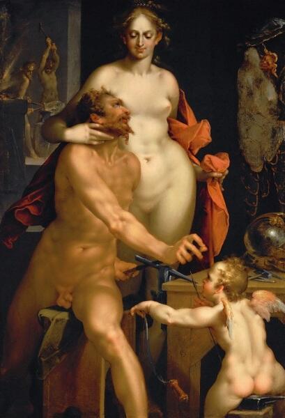 Бартоломеус Спрангер, Венера и Вулкан (Афродита и Гефест), 1610, 140×95 см, Kunsthistorisches Museum, Вена, Австрия