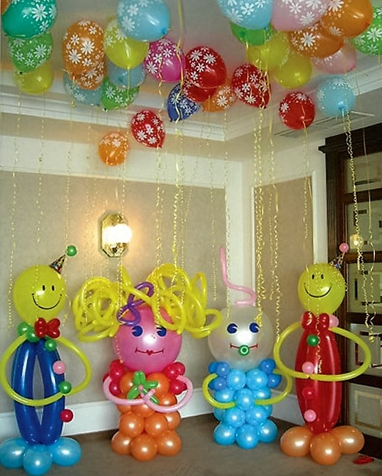 Как оригинально и просто украсить детский праздник воздушными шарами