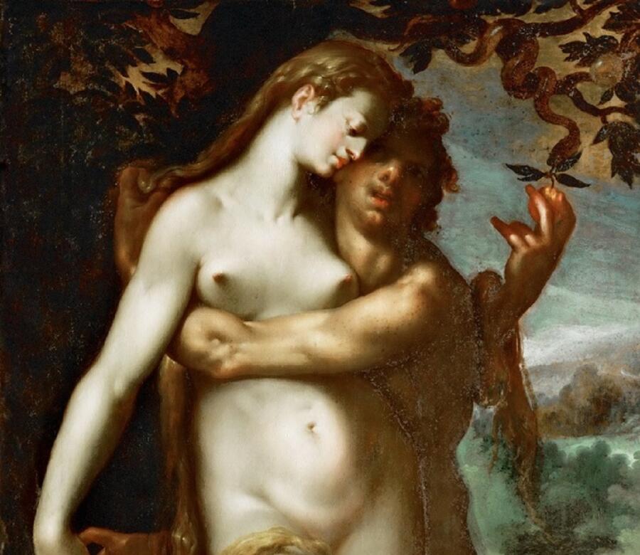 Бартоломеус Спрангер, Грехопадение, фрагмент «Яблоко»