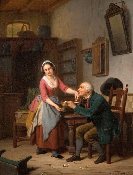 Базиль де Луз, Старый развратник, 32х26 см, коллекция Рэйдмэйкер