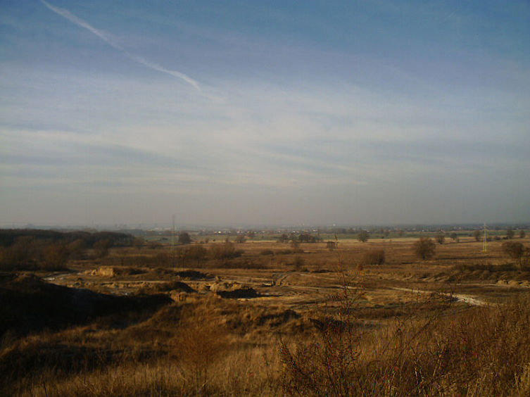 Вид от центра русской позиции на Франкфурт-на-Одере, находившийся в тылу у русских войск, современность Вид от центра русской позиции на Франкфурт-на-Одере, находившийся в тылу у русских войск, современность