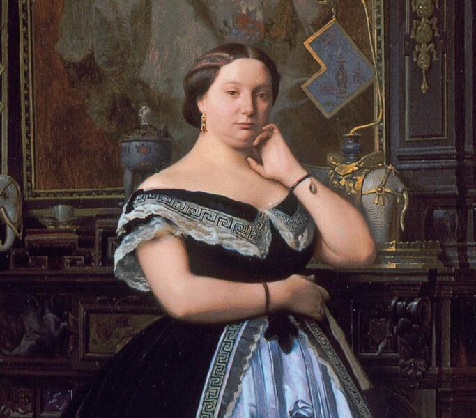 Жан-Леон Жером, портрет баронессы Шарлотты Ротшильд, фрагмент
