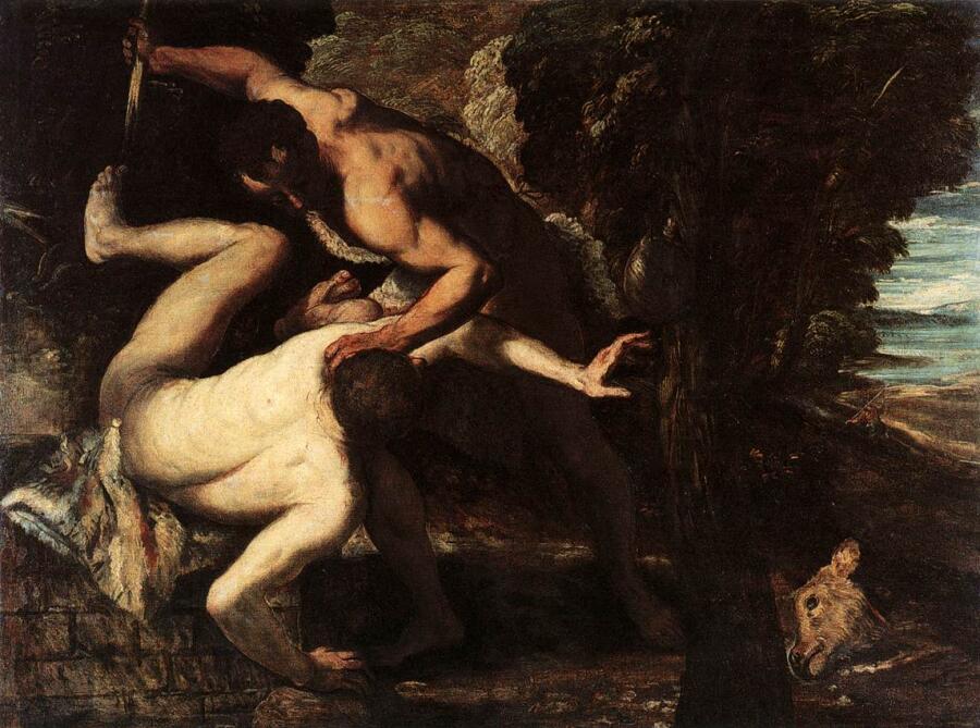 Я. Тинторетто, «Каин убивает Авеля», 1550–1553 гг.