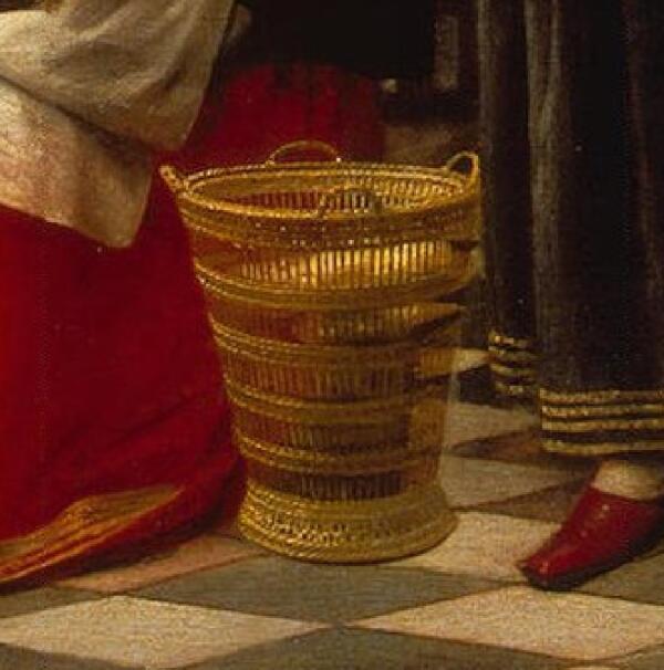 Питер де Хох,  Женщина и служанка, фрагмент 