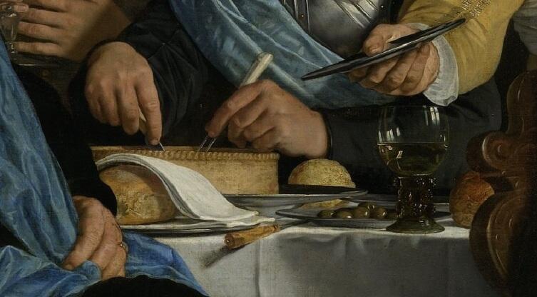 Корнелис ван дер Гельст, Банкет по поводу заключения Мюнстерского договора, фрагмент "Сервировка стола"