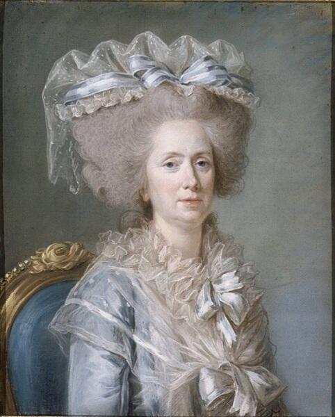Аделаида Лабиль-Жиар, портрет Мари Аделаиды Французской (мадам Аделаиды), тетки короля Людовика XVI, покровительницы Аделаиды Лабиль-Жиар, 1786,  73х59 см, Версаль, Париж, Франция