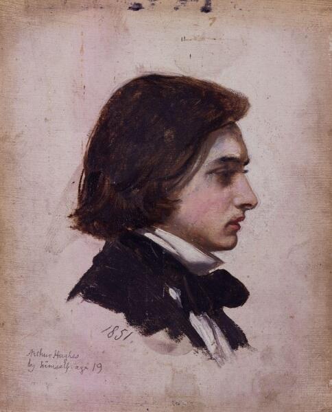 Артур Хьюз, «Автопортрет», 1851 г., 18х15 см, Национальная портретная галерея, Лондон, Англия