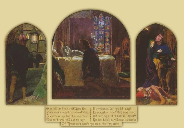 Артур Хьюз, «Вечер св. Агнессы», 1856 г., 71х124 см, галерея Тэйт, Лондон, Англия