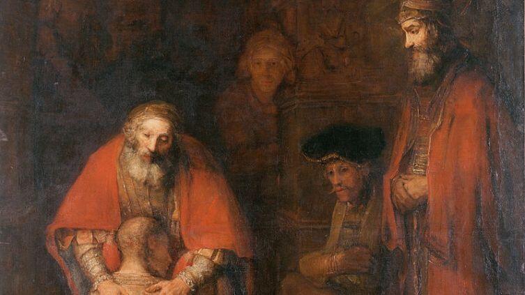 Рембрандт, «Возвращение блудного сына», фрагмент, 1666-1669 гг.