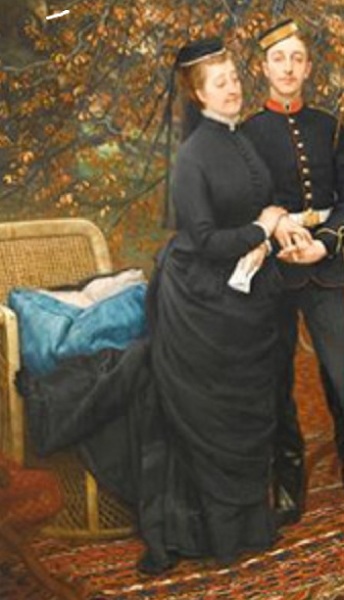 Джеймс Тиссо, Императрица Евгения с принцем империи в парке Кемден, Чизлхерст, фрагмент 