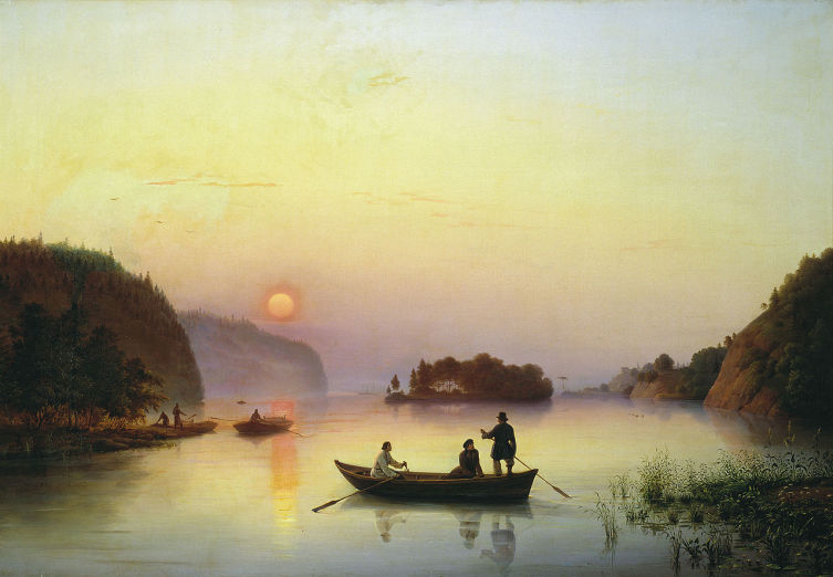 А. И. Иванов-Голубой, «Переправа Н. В. Гоголя через Днепр», 1845 г. А. И. Иванов-Голубой, «Переправа Н. В. Гоголя через Днепр», 1845 г.