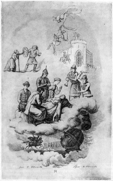 Гравюра М. Иванова из первого издания поэмы «Руслан и Людмила»