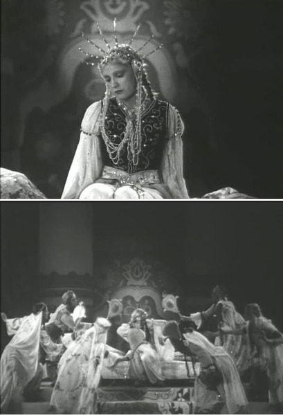 Сцена с зеркалами из экранизации 1938 г.