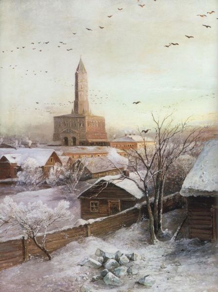 А. К. Саврасов, «Сухарева башня», 1872 г.