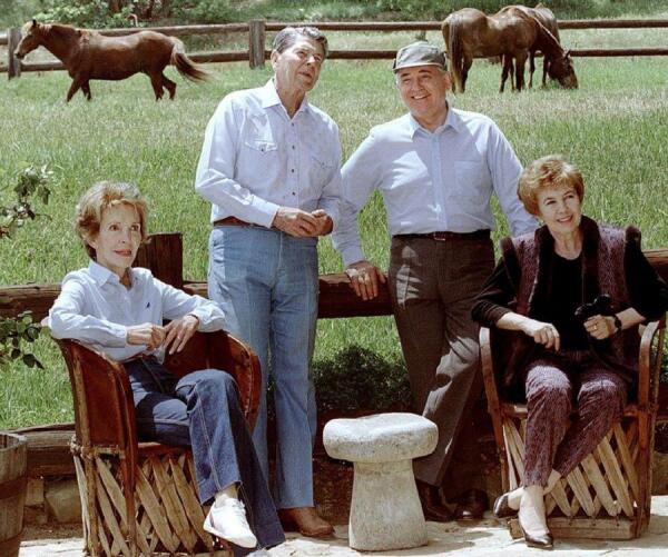 Рейган и Горбачевы, 1987г