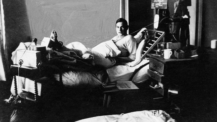 Рихард Зорге в госпитале после ранения. Берлин, 1915 г.