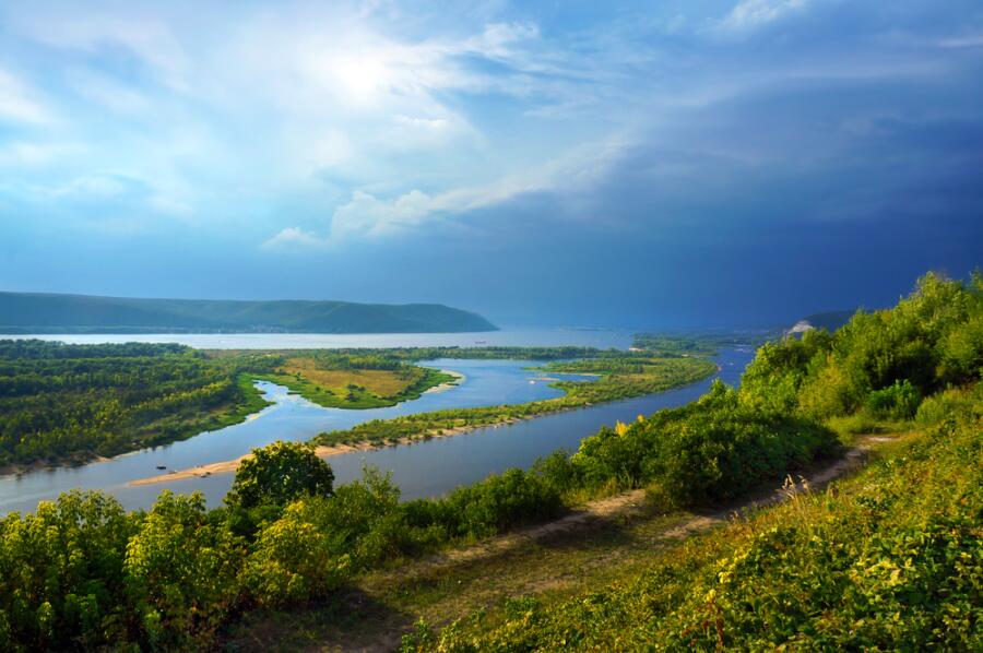 Река Волга в районе Самары